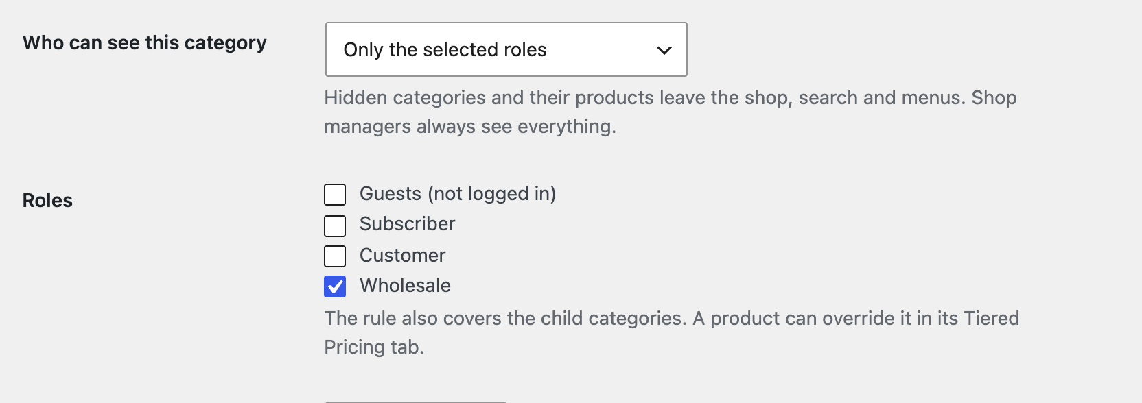 Who can see this category