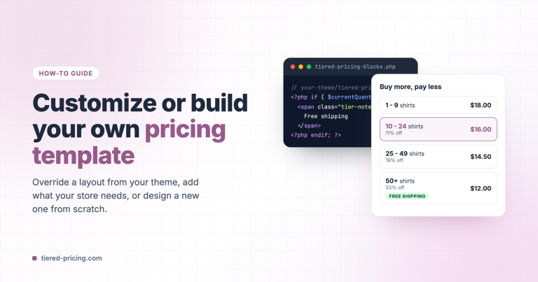 Customize or build your own pricing template